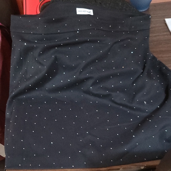 Nine West Dresses & Skirts - Nine West Black Skirt with White Dots